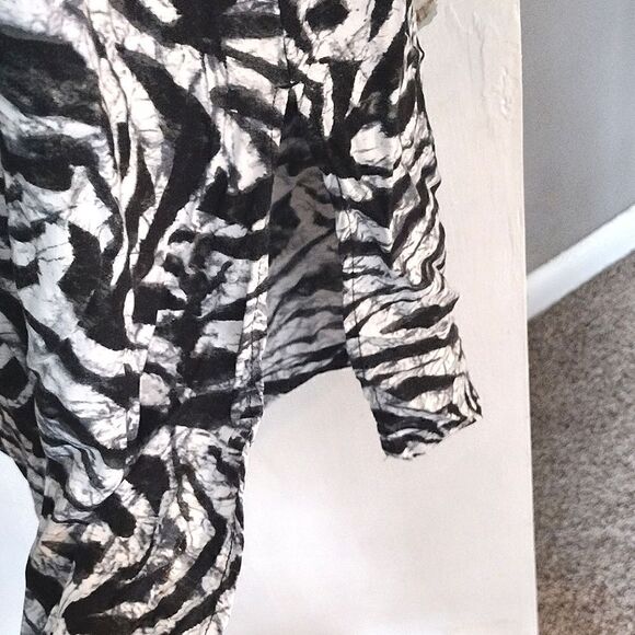 Cabernet Patio Casuals Women's Size Large Rayon Zebra Print Maxi Dress - Picture 8 of 11